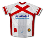 Alabama Flag Short Sleeve Cycling Jersey for Men and Women