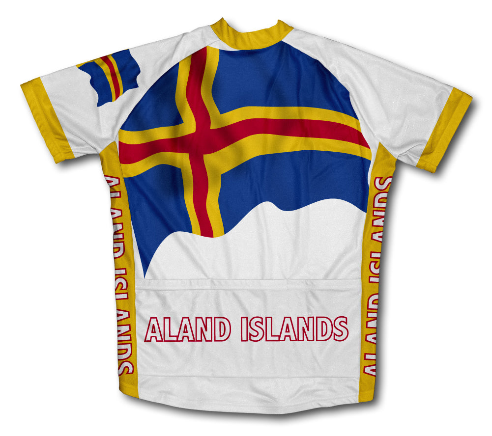 Aland Islands Flag Cycling Jersey for Men and Women
