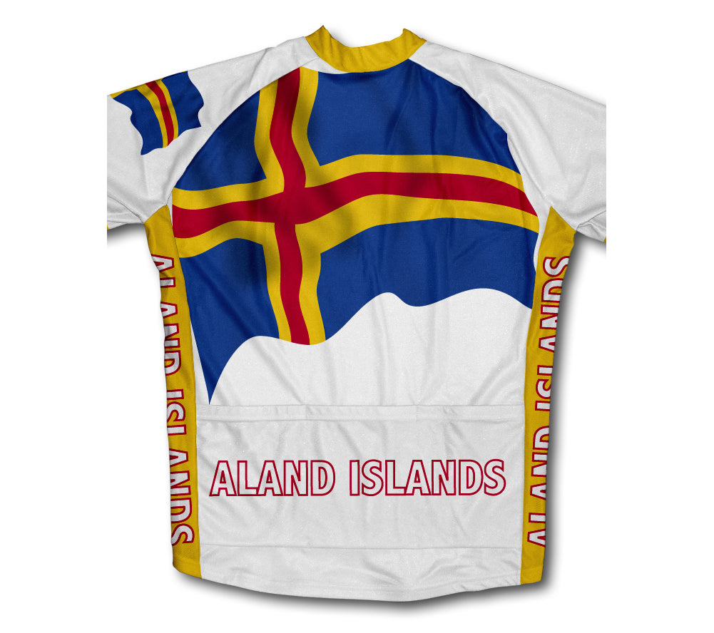Aland Islands Flag Cycling Jersey for Men and Women