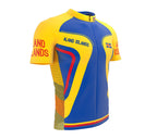 Aland Islands Full Zipper Bike Short Sleeve Cycling Jersey