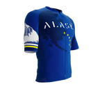 ScudoPro Pro-Elite Short Sleeve Cycling Jersey Alaska USA State Icon landmark symbol identity  | Men and Women