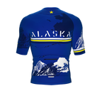 ScudoPro Pro-Elite Short Sleeve Cycling Jersey Alaska USA State Icon landmark symbol identity  | Men and Women