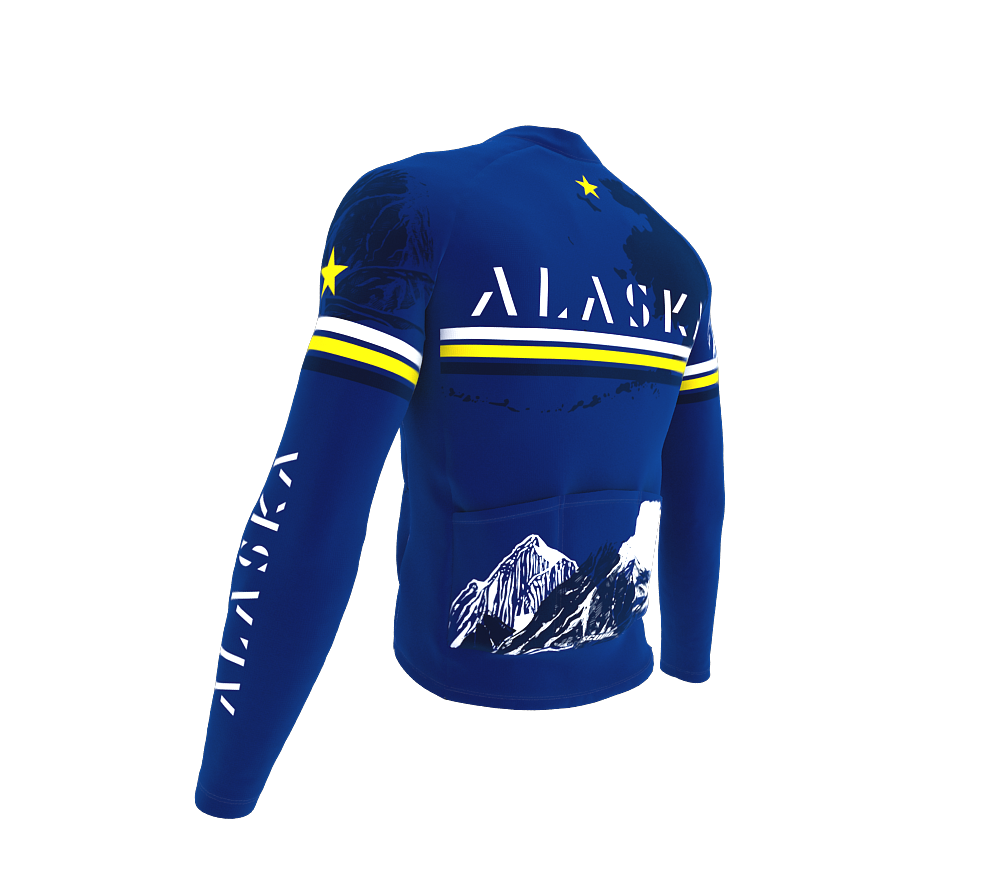 ScudoPro Pro Thermal Long Sleeve Cycling Jersey Alaska USA state Icon landmark identity  | Men and Women