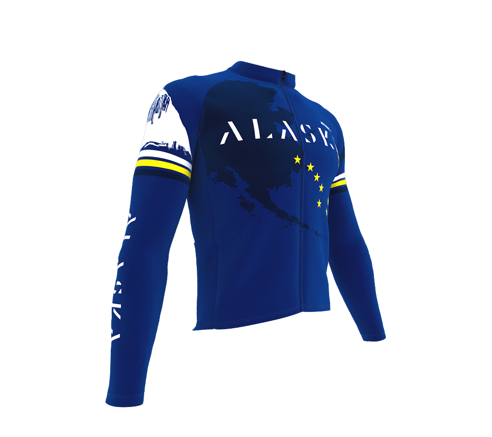 ScudoPro Pro Thermal Long Sleeve Cycling Jersey Alaska USA state Icon landmark identity  | Men and Women