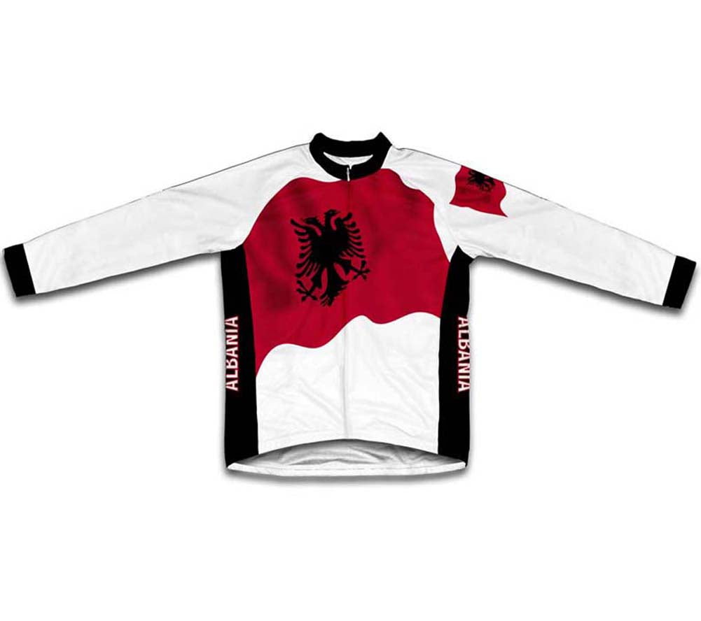 Albania Flag Winter Thermal Cycling Jersey