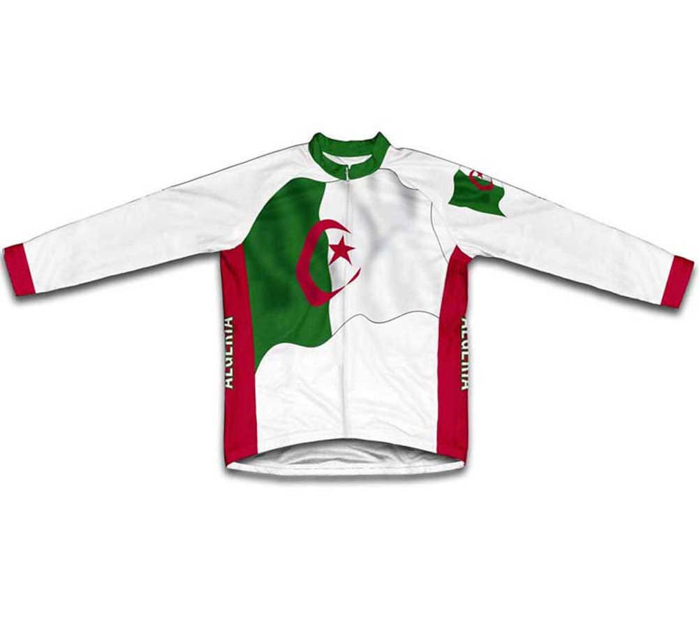 Algeria Flag Winter Thermal Cycling Jersey