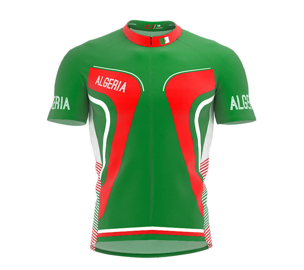 Algeria  Full Zipper Bike Short Sleeve Cycling Jersey