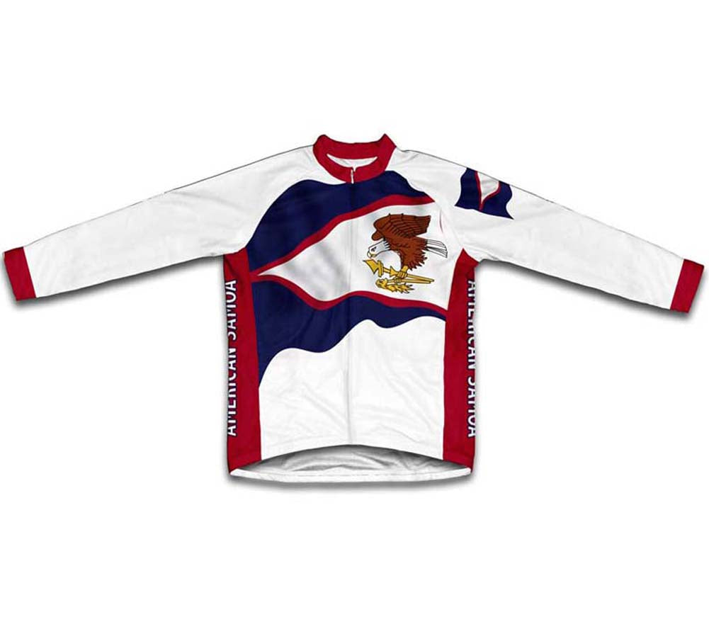 American Samoa Flag Winter Thermal Cycling Jersey