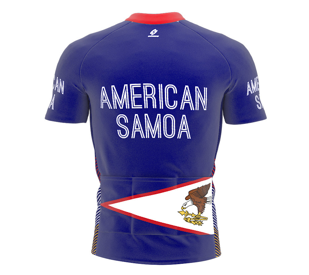 American Samoa  Full Zipper Bike Short Sleeve Cycling Jersey