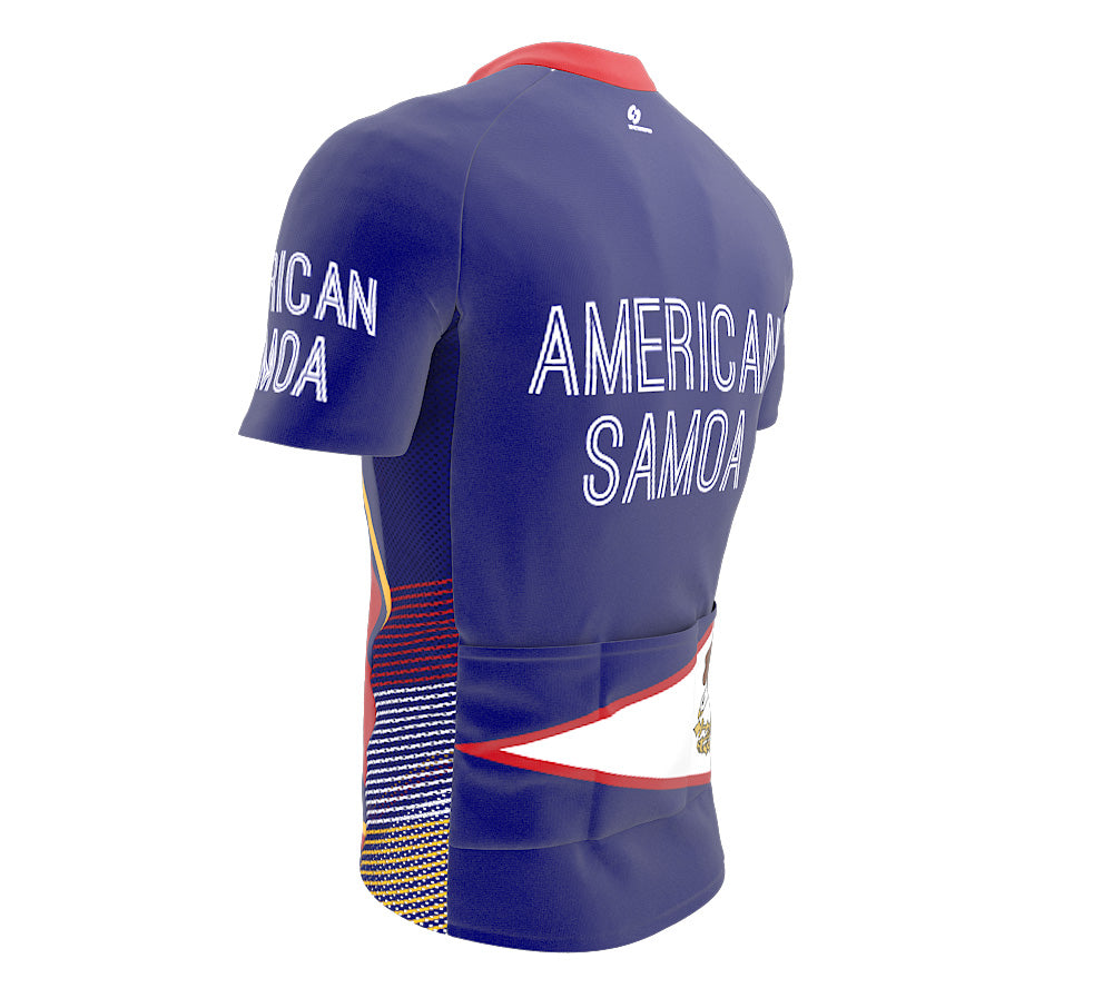 American Samoa  Full Zipper Bike Short Sleeve Cycling Jersey