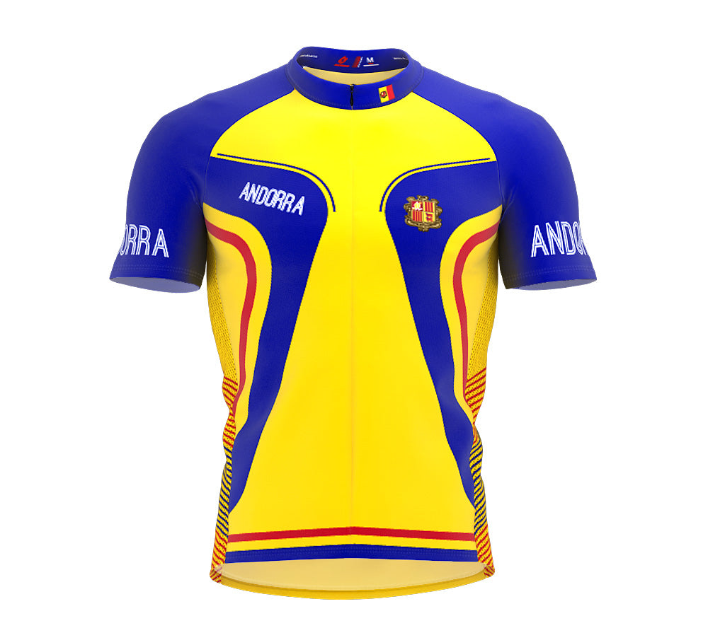 Andorra  Full Zipper Bike Short Sleeve Cycling Jersey