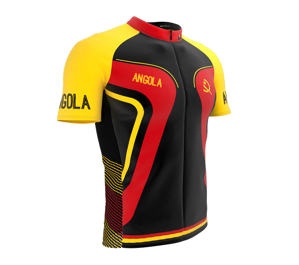 Angola  Full Zipper Bike Short Sleeve Cycling Jersey