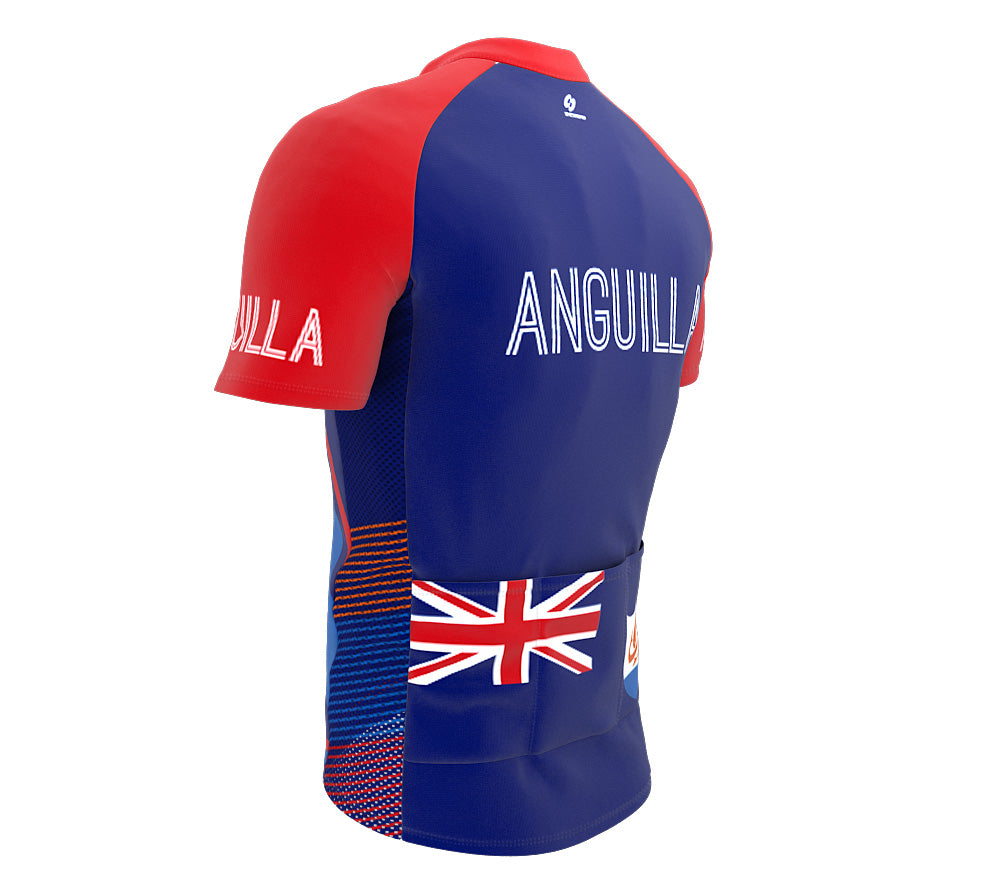 Anguilla  Full Zipper Bike Short Sleeve Cycling Jersey