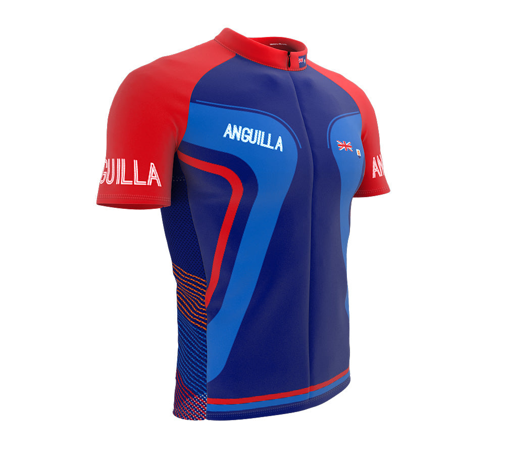 Anguilla  Full Zipper Bike Short Sleeve Cycling Jersey