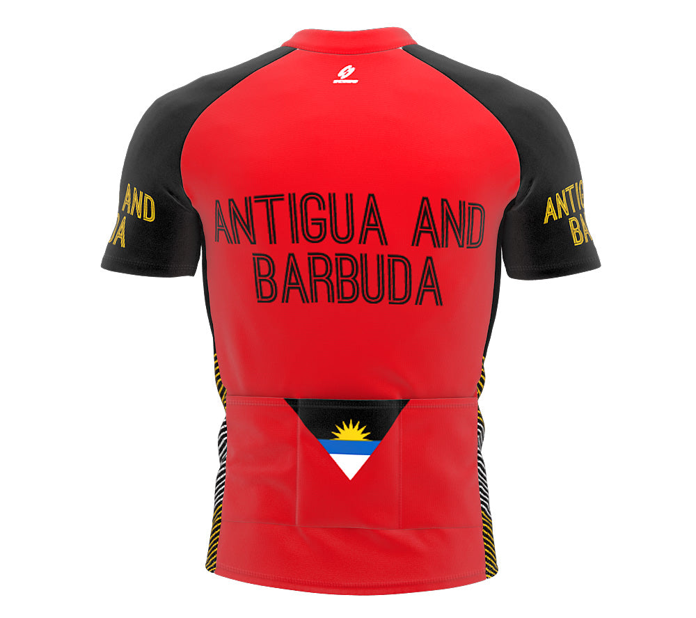 Antigua And Barbuda  Full Zipper Bike Short Sleeve Cycling Jersey