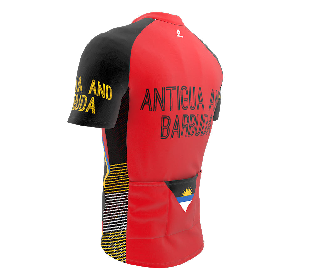 Antigua And Barbuda  Full Zipper Bike Short Sleeve Cycling Jersey