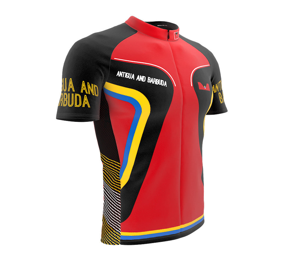Antigua And Barbuda  Full Zipper Bike Short Sleeve Cycling Jersey