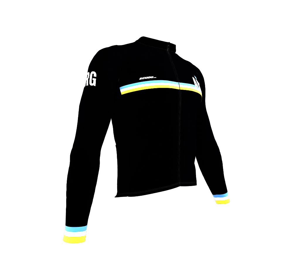 ScudoPro Pro Thermal Long Sleeve Cycling Jersey Country CODE Argentina Black | Men and Women