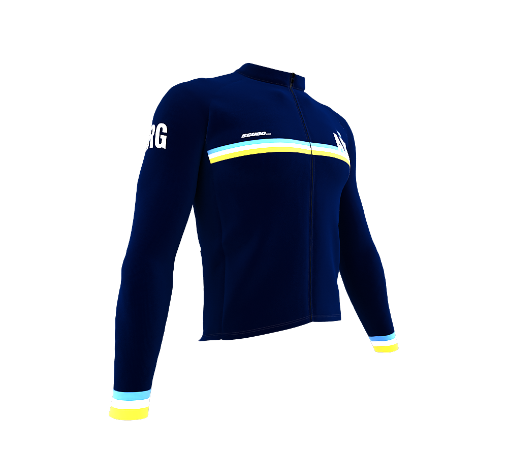 ScudoPro Pro Thermal Long Sleeve Cycling Jersey Country CODE Argentina Blue | Men and Women
