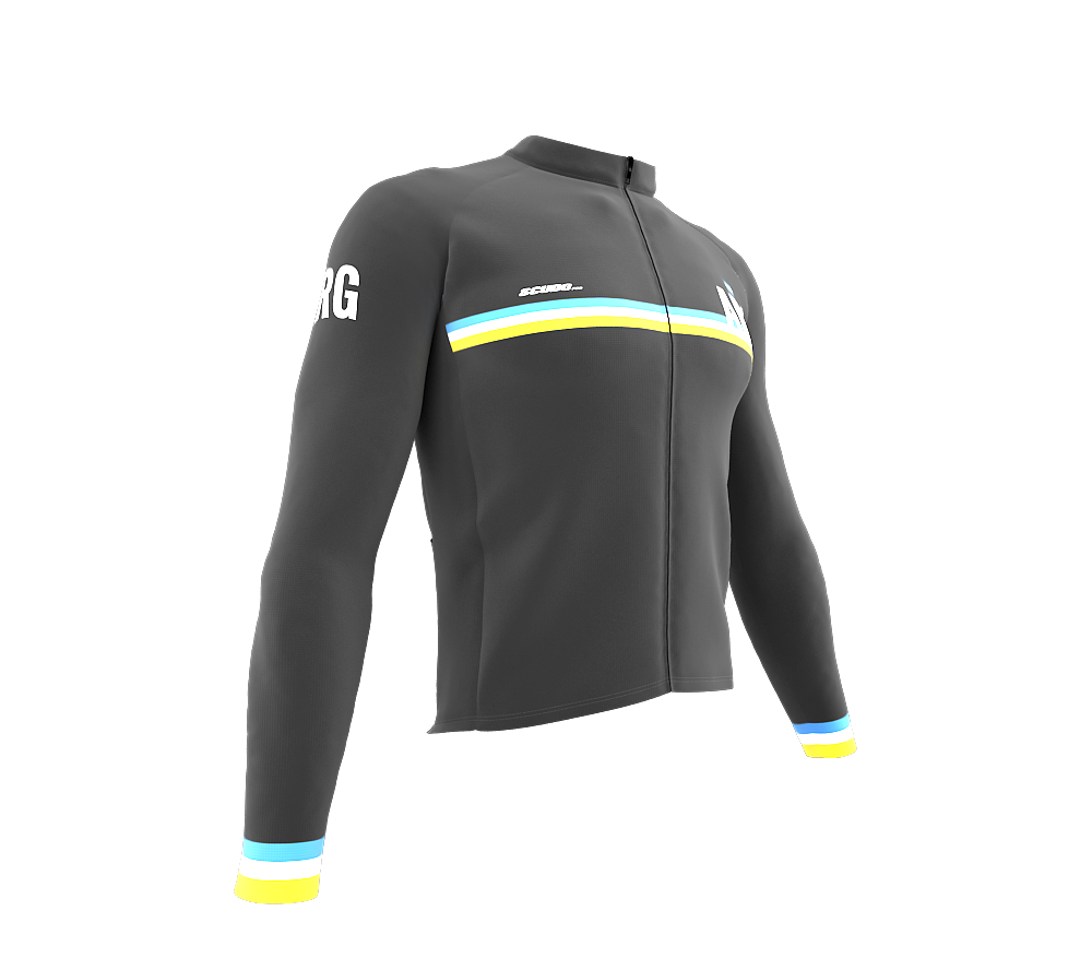 ScudoPro Pro Thermal Long Sleeve Cycling Jersey Country CODE Argentina Gray | Men and Women