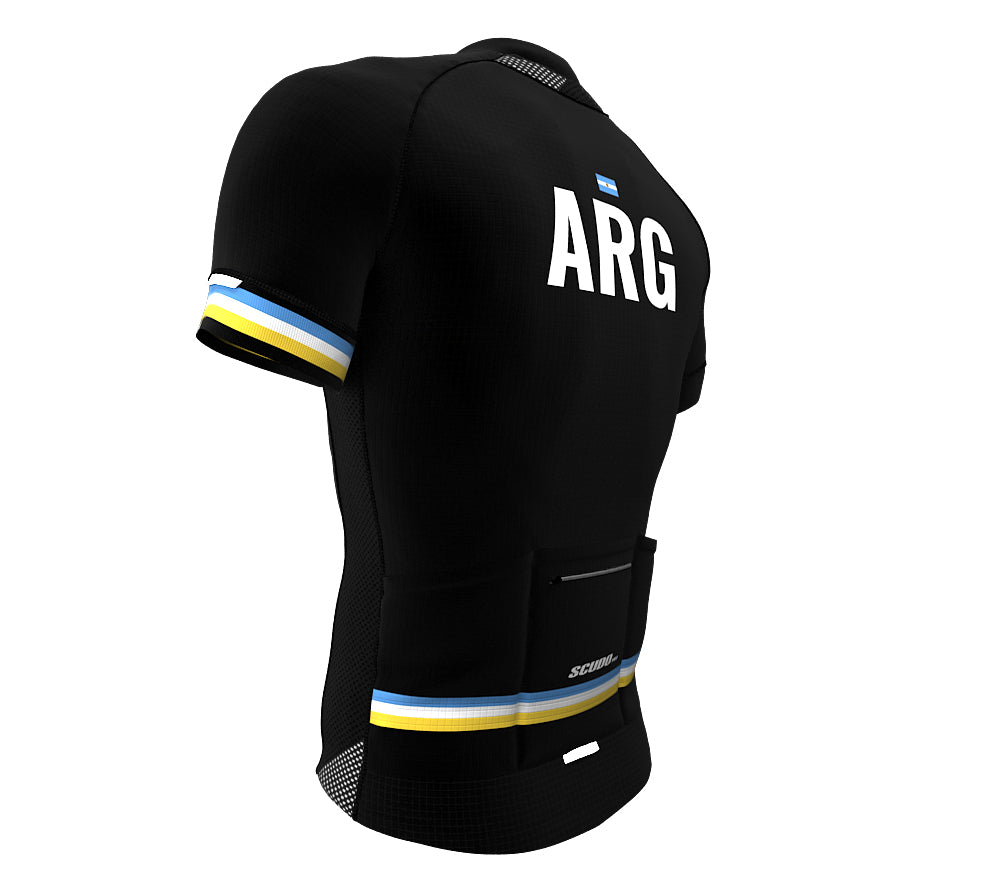 Argentina Black CODE Short Sleeve Cycling PRO Jersey for Men and Women