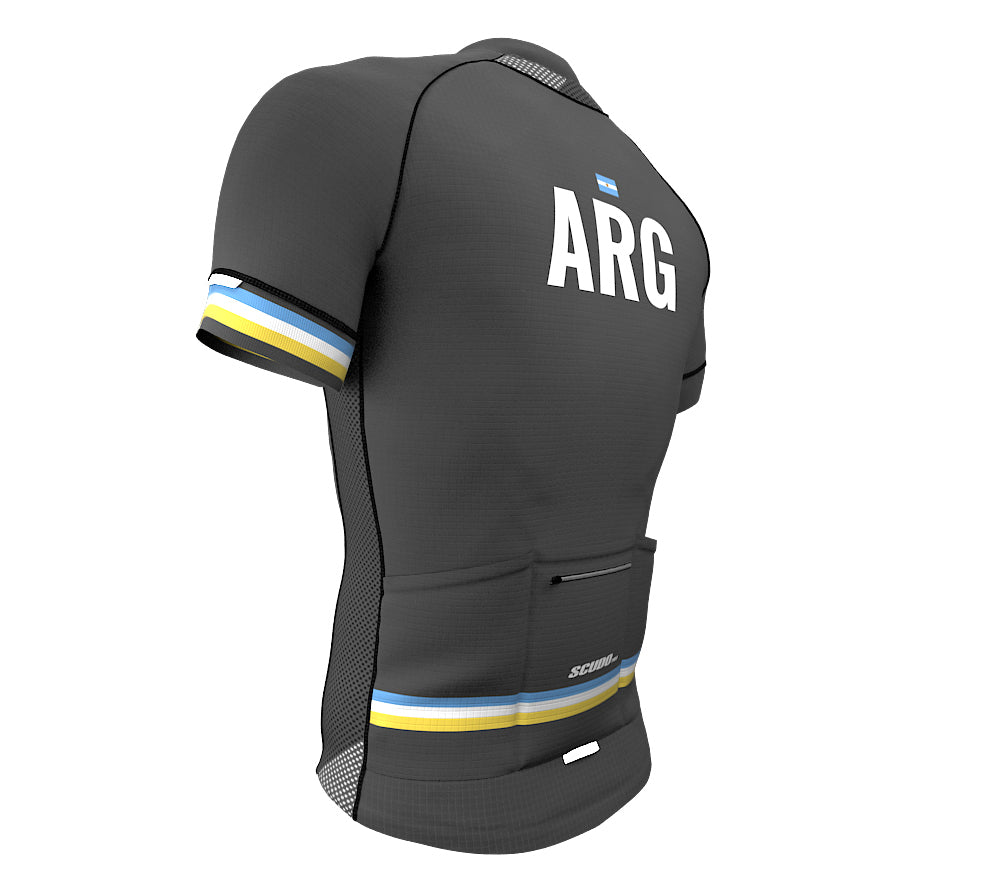 Argentina Gray CODE Short Sleeve Cycling PRO Jersey for Men and Women