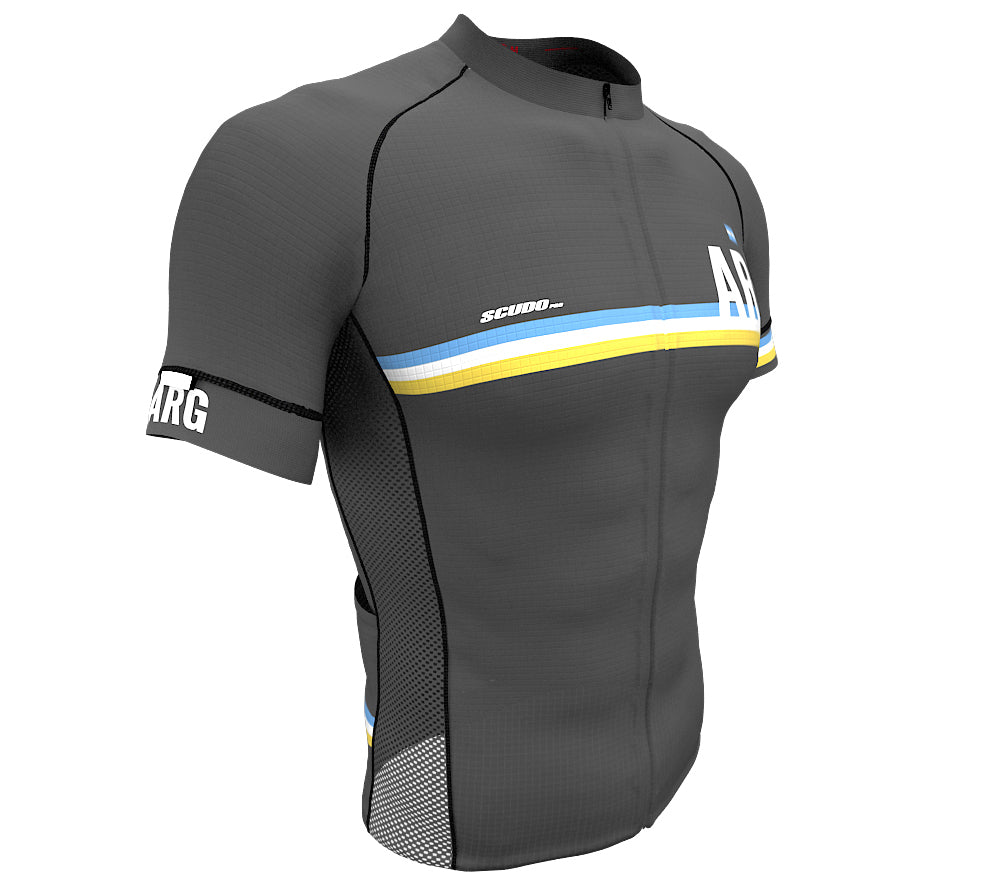 Argentina Gray CODE Short Sleeve Cycling PRO Jersey for Men and Women