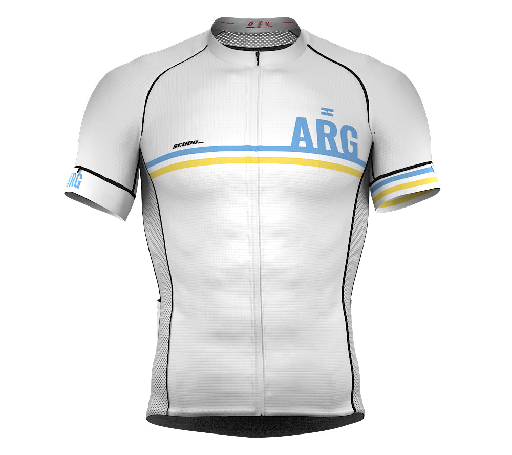 Argentina White CODE Short Sleeve Cycling PRO Jersey for Men and WomenArgentina White CODE Short Sleeve Cycling PRO Jersey for Men and Women