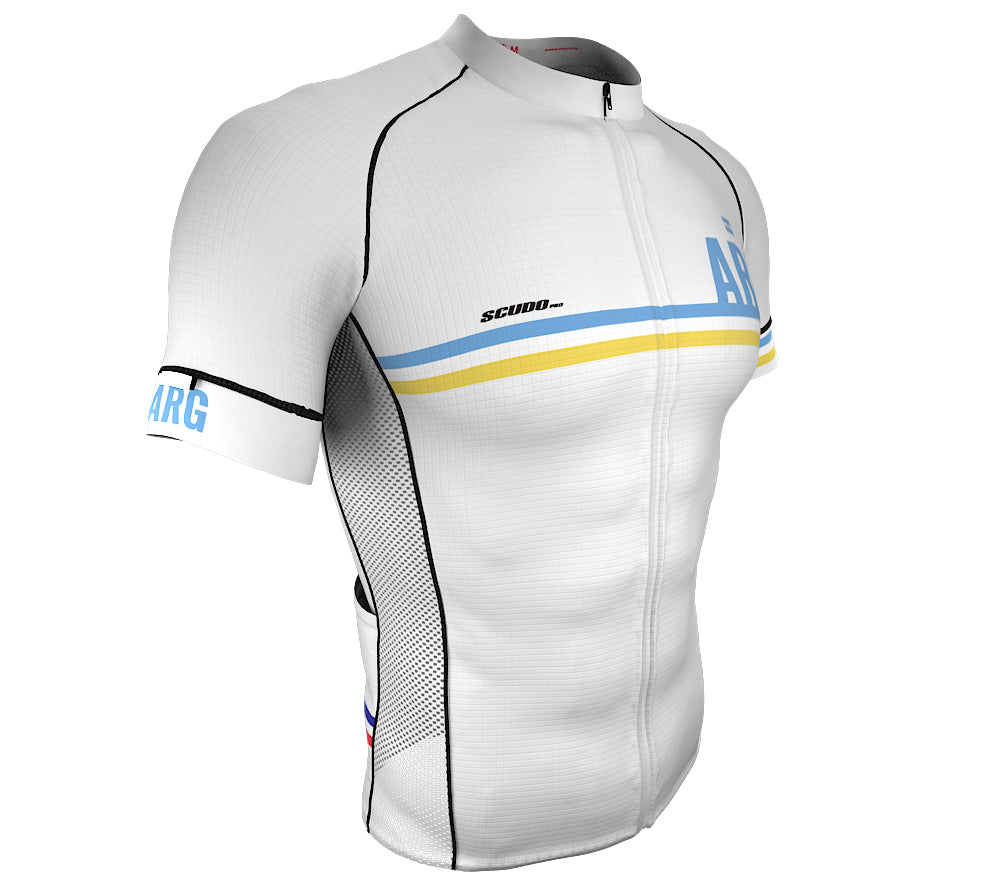 Argentina White CODE Short Sleeve Cycling PRO Jersey for Men and Women
