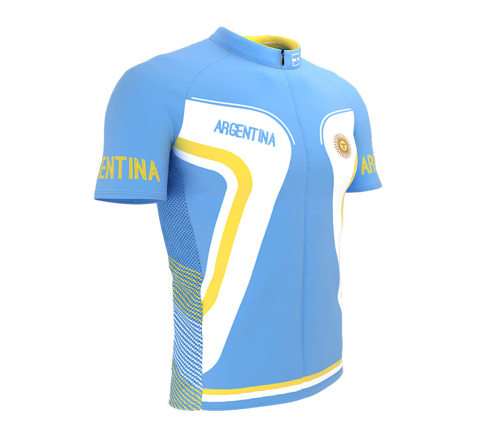 Argentina  Full Zipper Bike Short Sleeve Cycling Jersey
