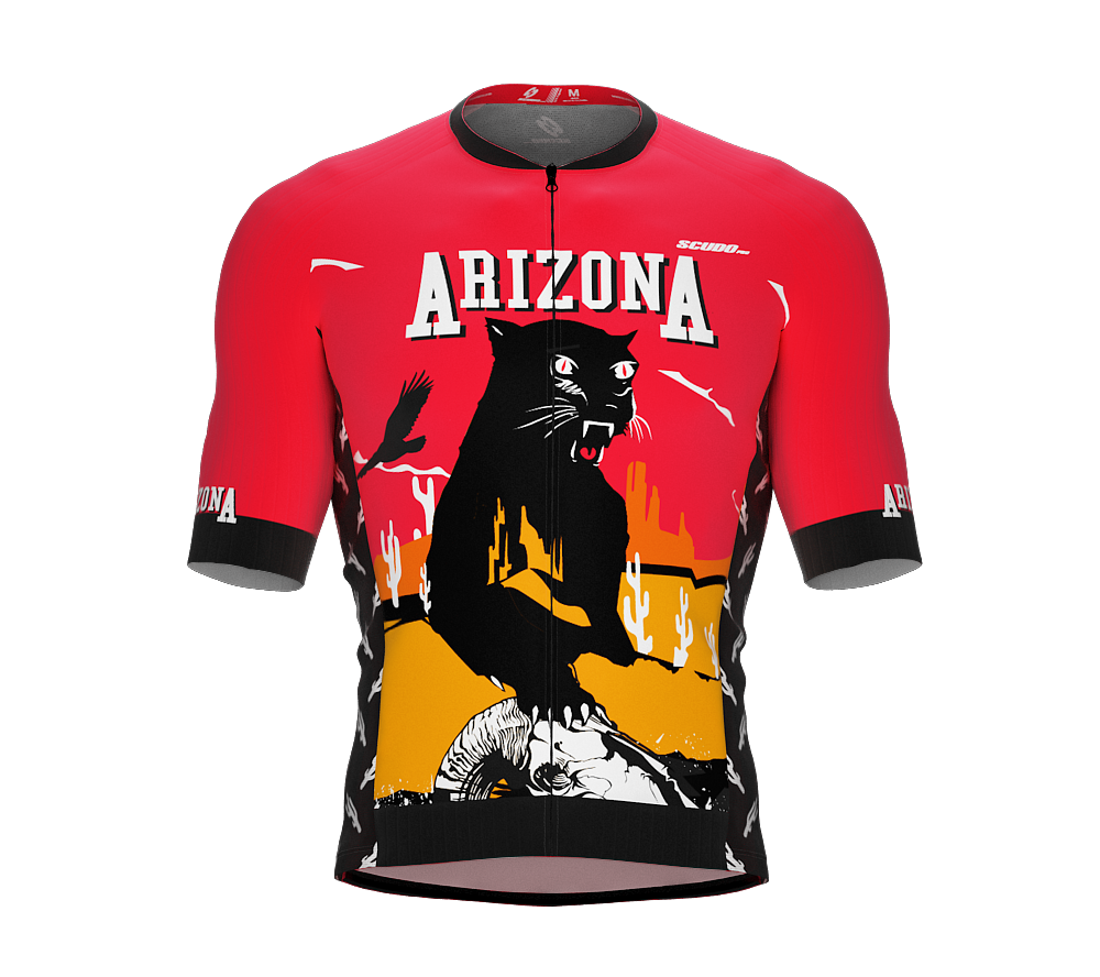 ScudoPro Pro-Elite Short Sleeve Cycling Jersey Arizona USA State Icon landmark symbol identity  | Men and Women