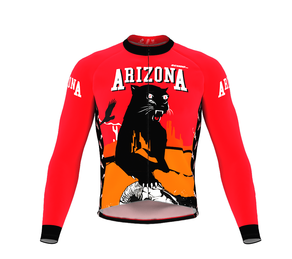 ScudoPro Pro Thermal Long Sleeve Cycling Jersey Arizona USA state Icon landmark identity  | Men and Women