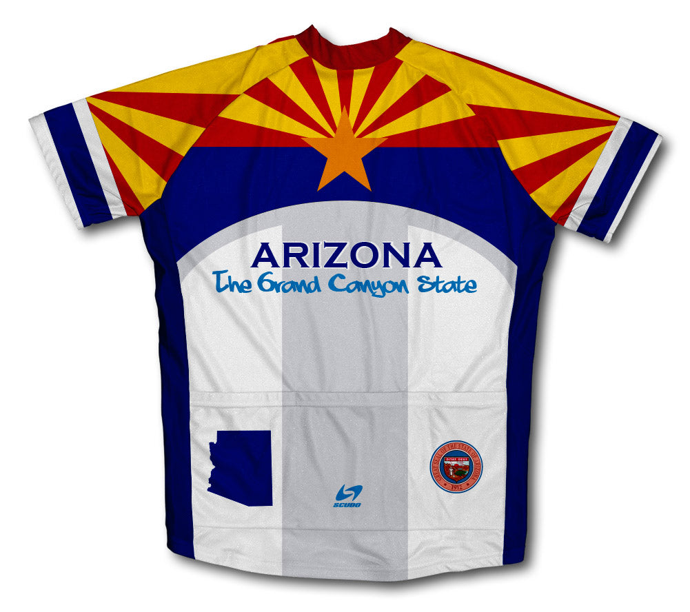 Arizona Flag Short Sleeve Cycling Jersey for Men and Women