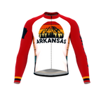 ScudoPro Pro Thermal Long Sleeve Cycling Jersey Arkansas USA state Icon landmark identity  | Men and Women