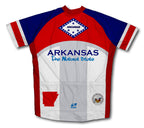 Arkansas Flag Short Sleeve Cycling Jersey for Men and Women