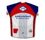 Arkansas Flag Short Sleeve Cycling Jersey for Men and Women