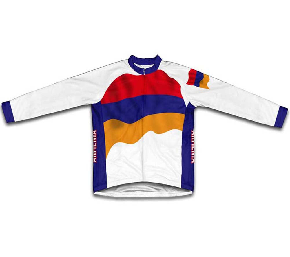 Armenia Flag Winter Thermal Cycling Jersey