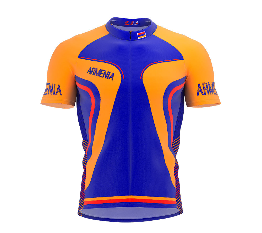 Armenia  Full Zipper Bike Short Sleeve Cycling Jersey
