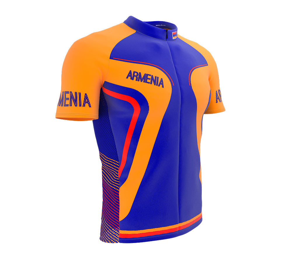 Armenia  Full Zipper Bike Short Sleeve Cycling Jersey