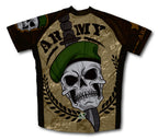 Army Skull Short Sleeve Cycling Jersey for Men and Women