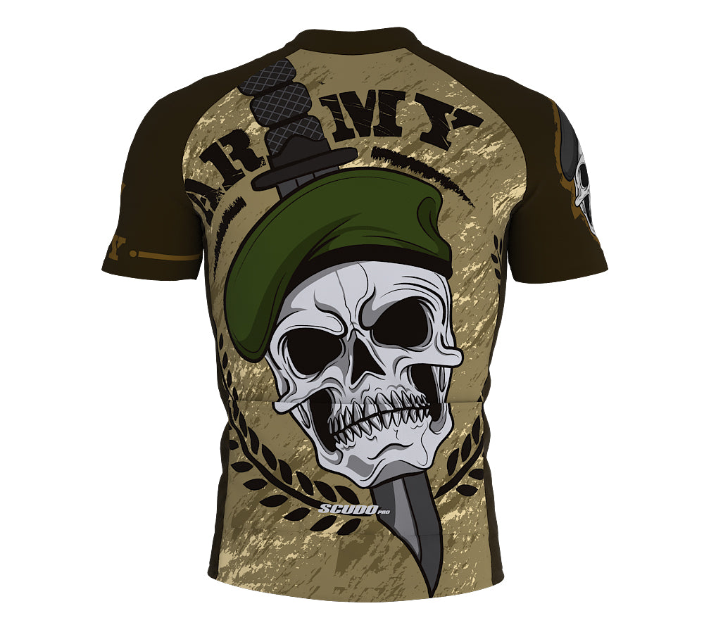 Army Skull Cycling Jersey Short Sleeve for Men and Women