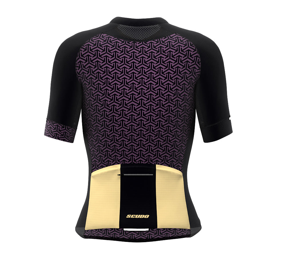 Arrows Purple Short Sleeve Cycling PRO Jersey