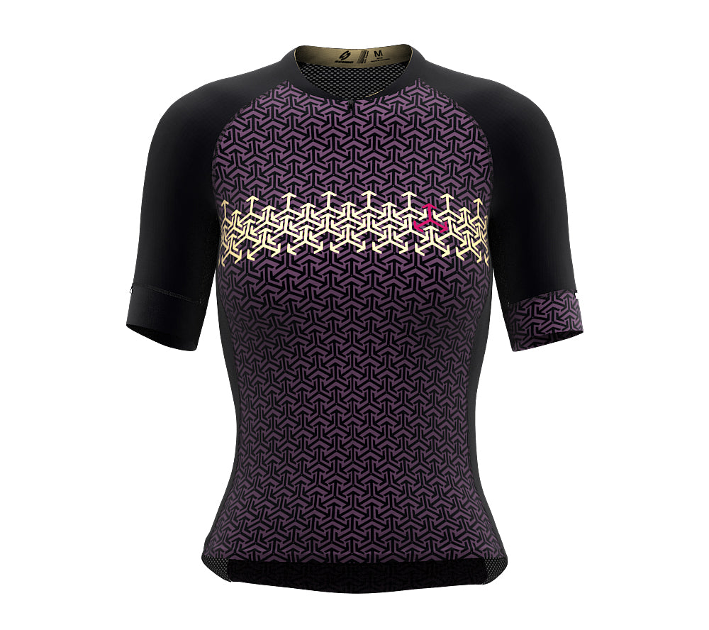 Arrows Purple Short Sleeve Cycling PRO Jersey