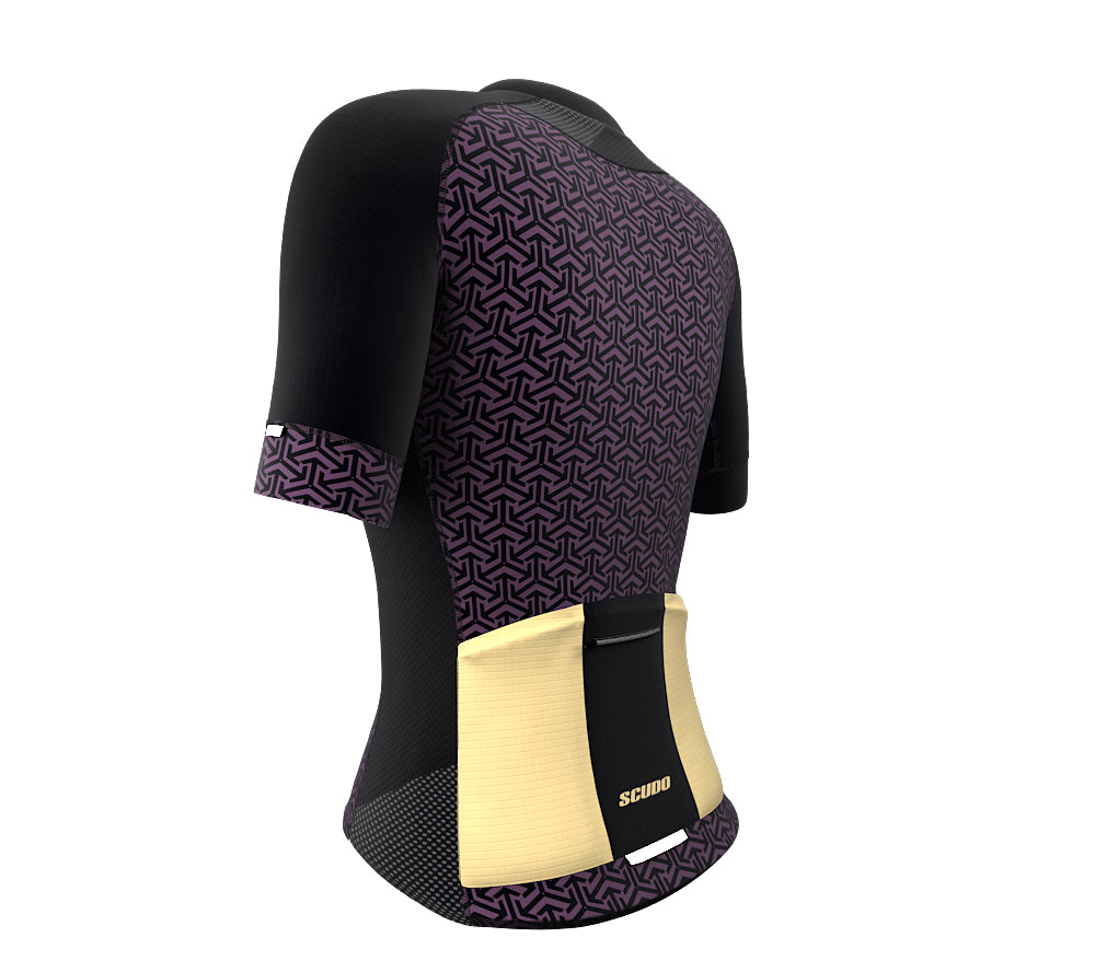 Arrows Purple Short Sleeve Cycling PRO Jersey