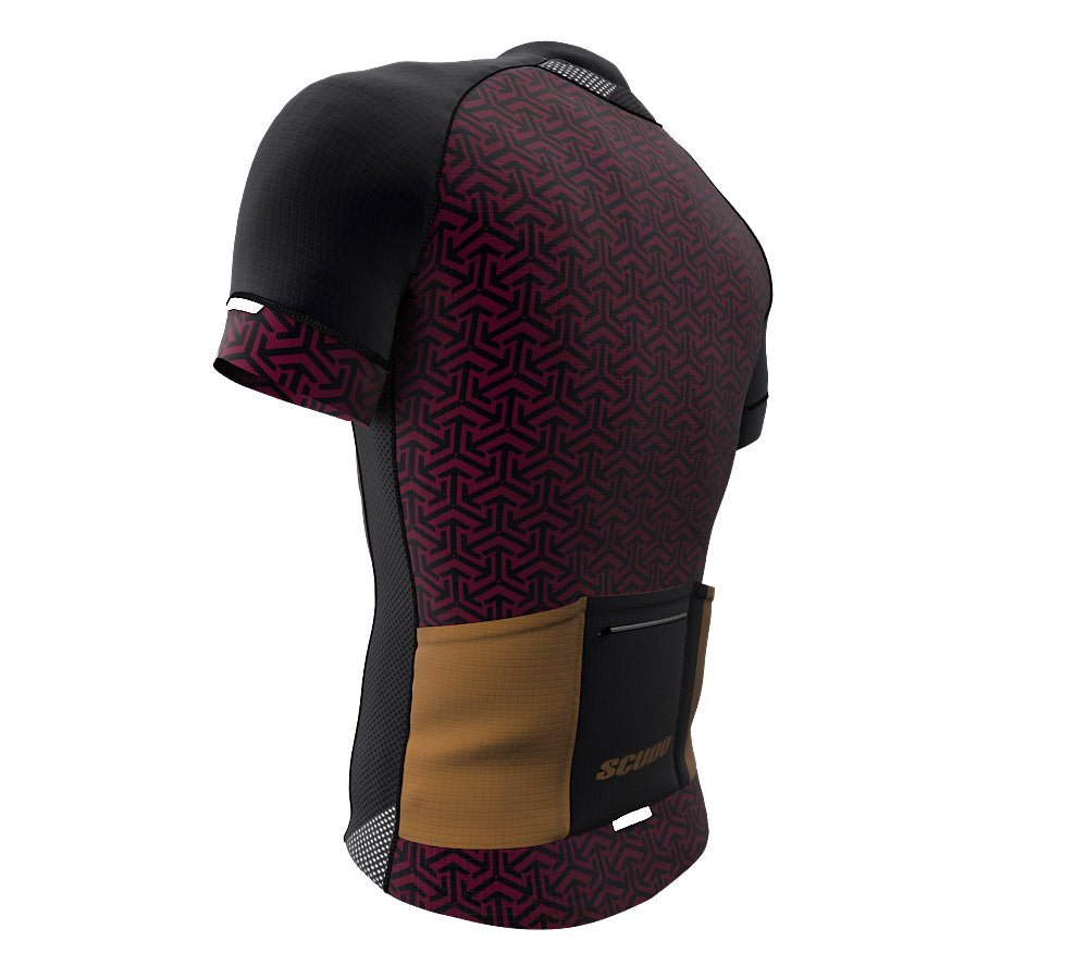 Arrows Red Short Sleeve Cycling PRO Jersey