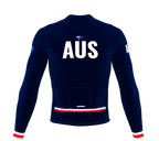 ScudoPro Pro Thermal Long Sleeve Cycling Jersey Country CODE Australia Blue | Men and Women