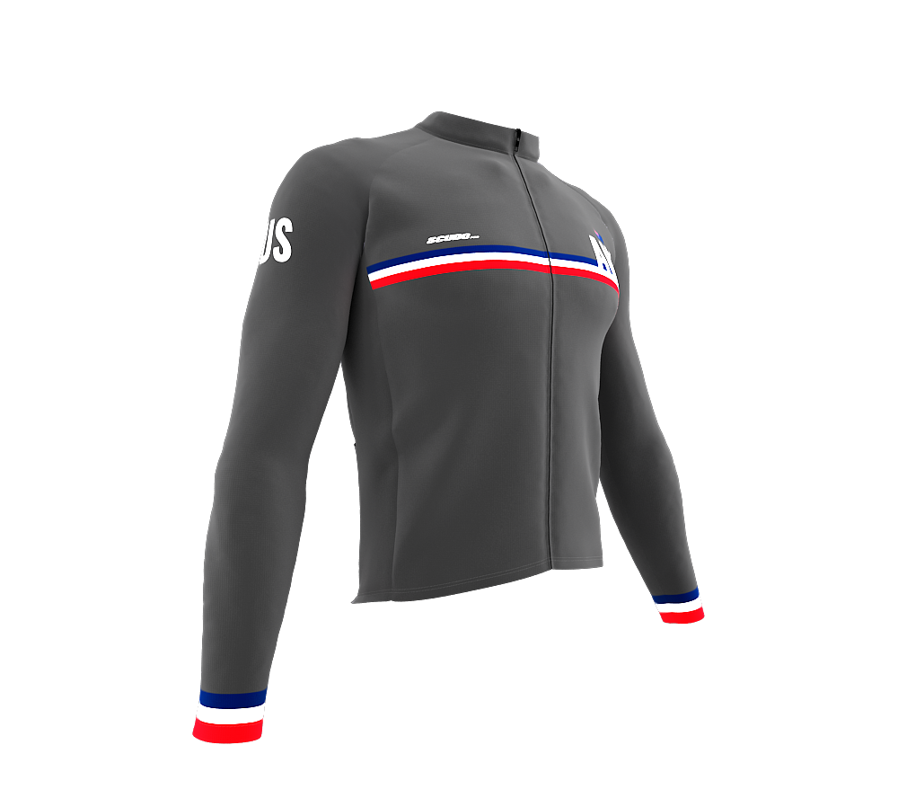 ScudoPro Pro Thermal Long Sleeve Cycling Jersey Country CODE Australia Gray | Men and Women