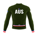 ScudoPro Pro Thermal Long Sleeve Cycling Jersey Country CODE Australia Green | Men and Women