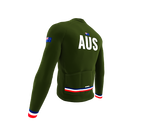 ScudoPro Pro Thermal Long Sleeve Cycling Jersey Country CODE Australia Green | Men and Women