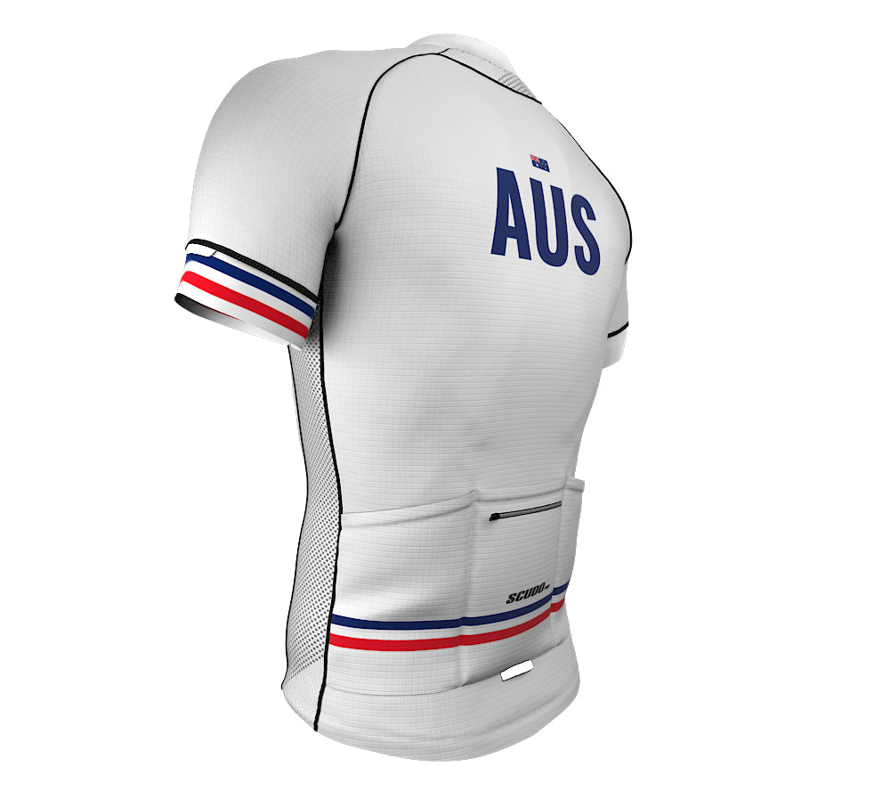 Australia White CODE Short Sleeve Cycling PRO Jersey for Men and Women